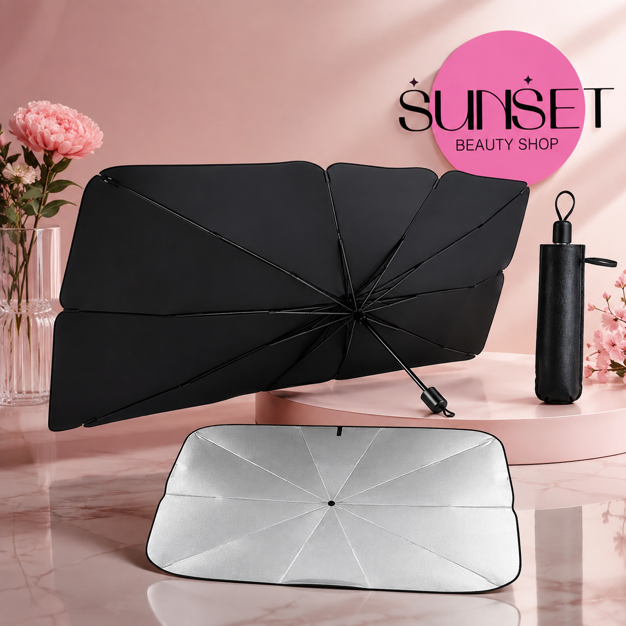 چتر آفتابگیر خودروBrella Shield(ضدUV+کاور چرمی)